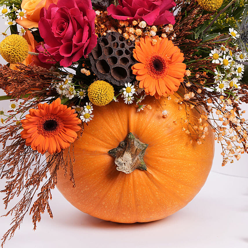 Pumpkin Flowers Arrangement