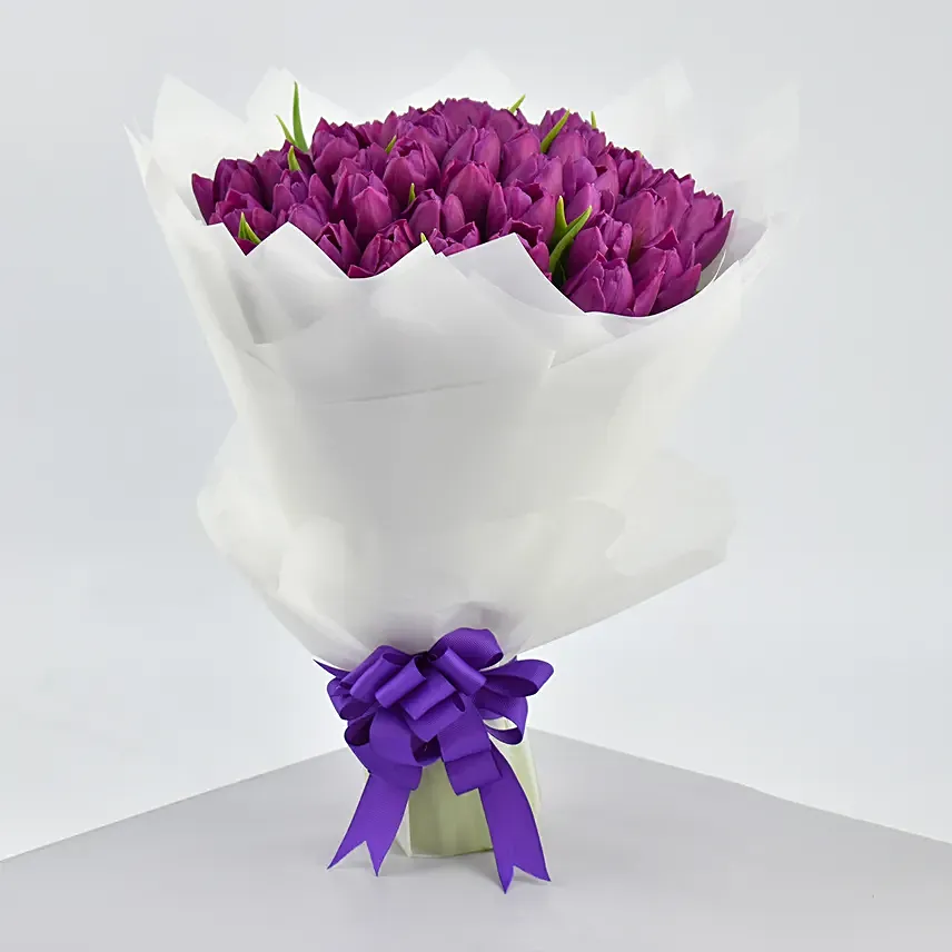 Purple Tulip Grand Bouquet