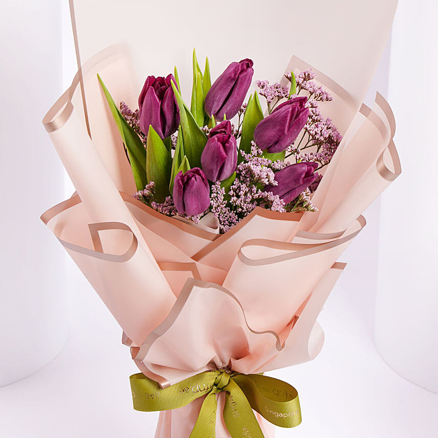 Purple Tulips Bouquet