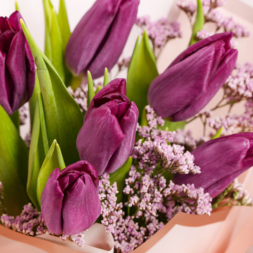 Purple Tulips Bouquet