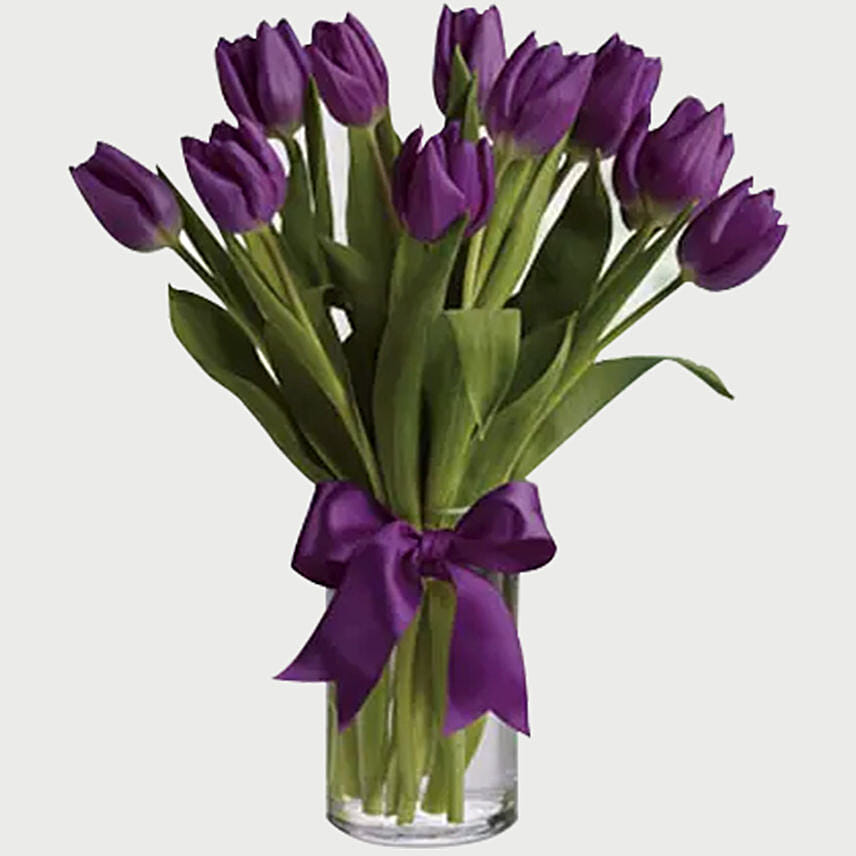 Purple Tulips & Chocolate Cake