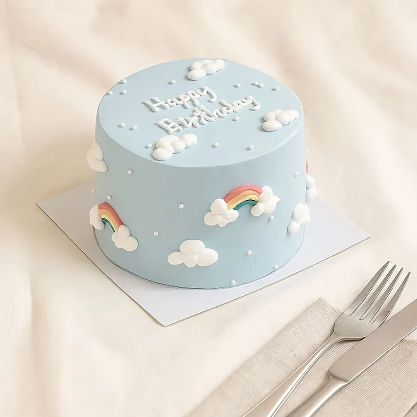 Rainbow Cloud Chocolate Fudge Cake 1 KG