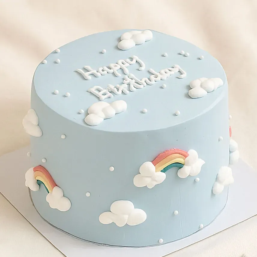 Rainbow Cloud Chocolate Fudge Cake 1 KG