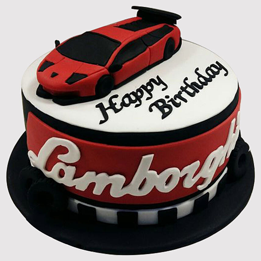 Red Lamborghini Cake