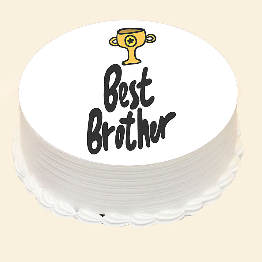 Red Pearl Rakhi and Best Brother Cake