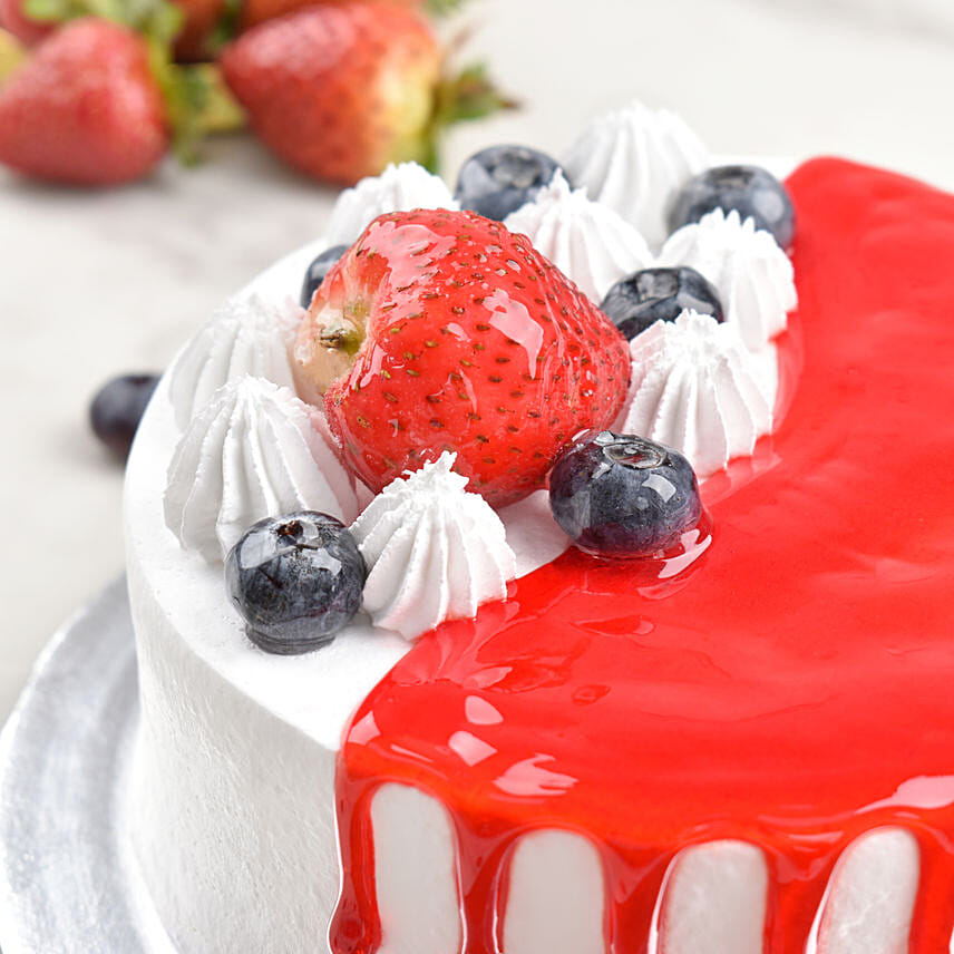 Red Velvet & Cheese Cream Ice Cream Cake