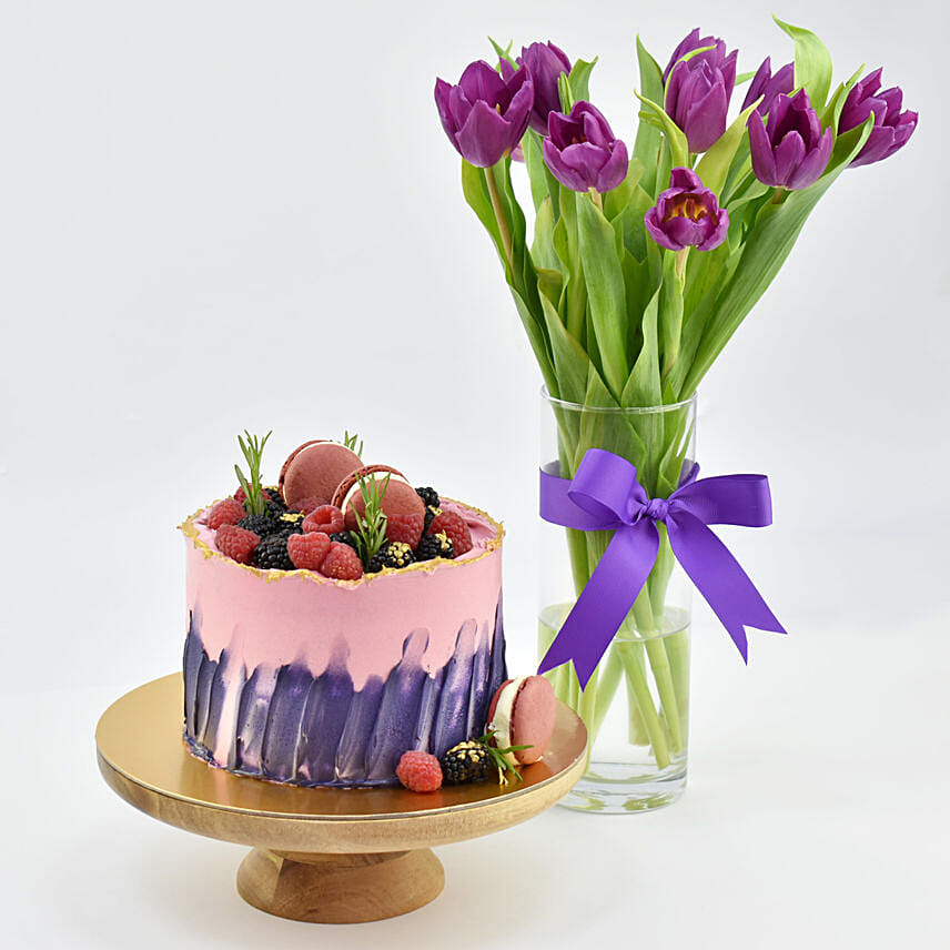 Red Velvet Dream Cake with Flowers
