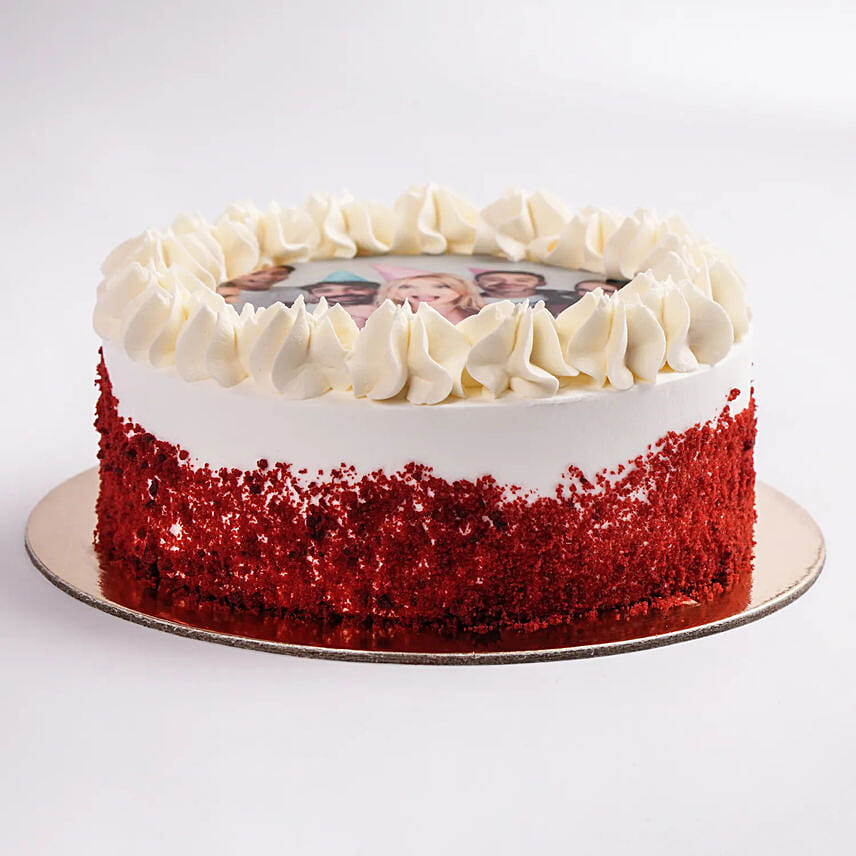 Red Velvet Photo Cake For Birthday 1.5 kg