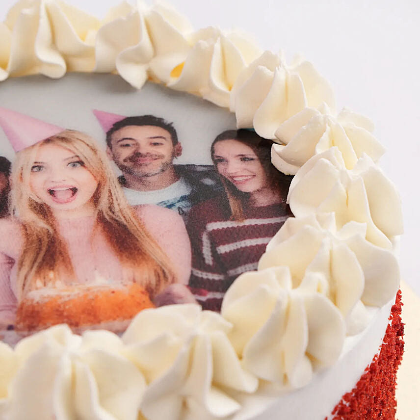 Red Velvet Photo Cake For Birthday Half kg