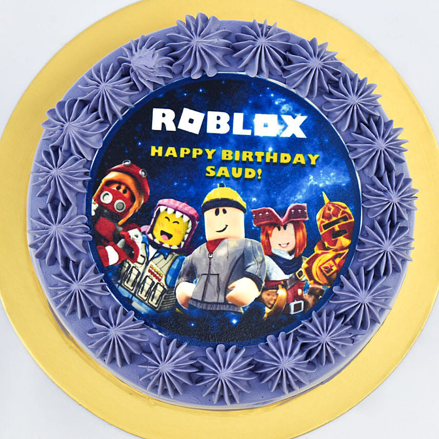 Roblox Birthday Celebration Vanilla Cake 4 Portion