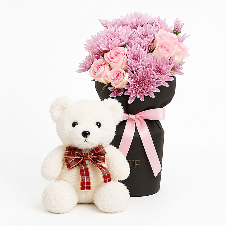 Rose And Chrysanthemum Ensemble with Teddy Love Combo