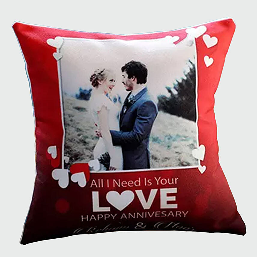 Rose Bouquet and Personalised Cushion Cover