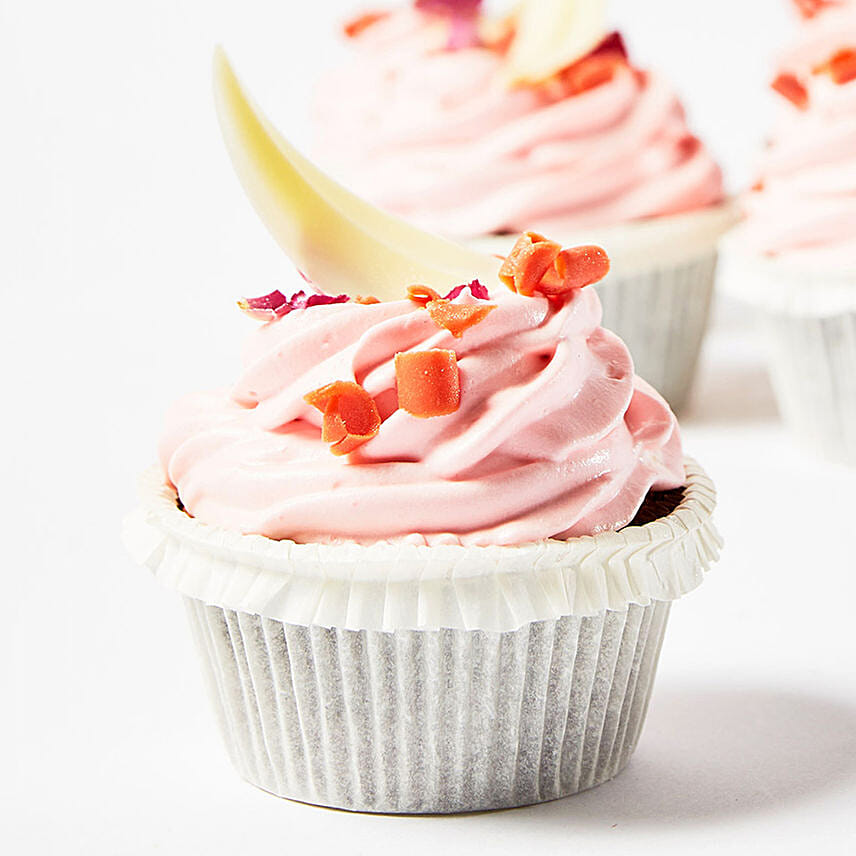 Rose Cream Cup Cakes 12 Pcs