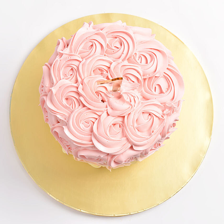 Rosette 1st Birthday Cake Vanilla