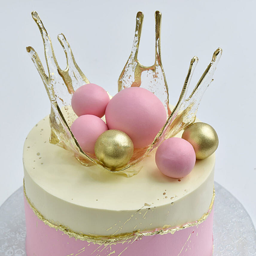 Royal Pink Crown Cake