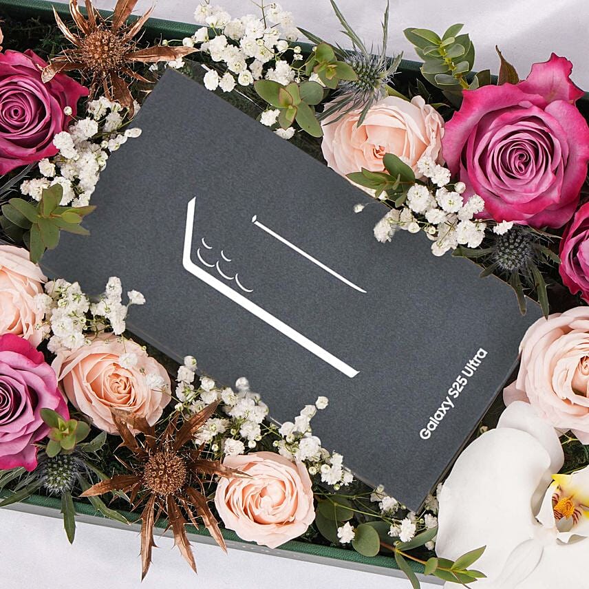 Samsung Galaxy S25 Ultra 512 Gb Titanium Gray With Flowers