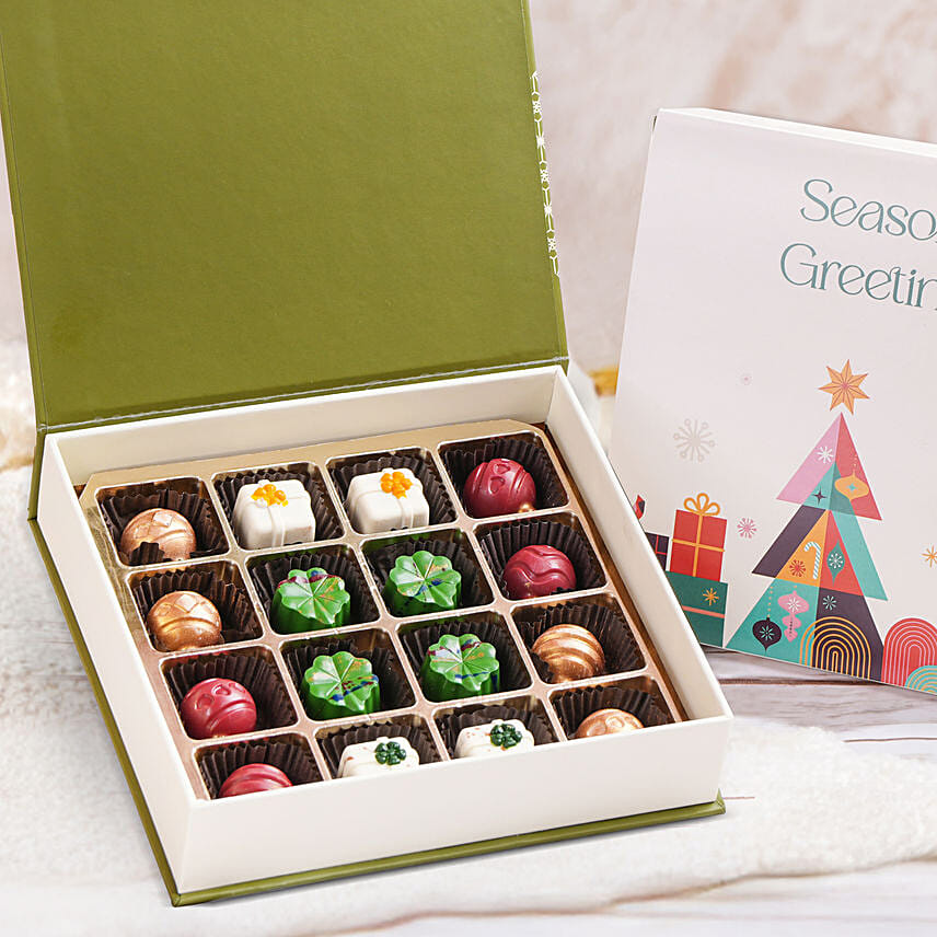 Seasons Greetings Flower Mug With Chocolate