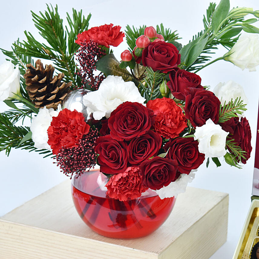 Seasons Greetings Flowers and Chocolates
