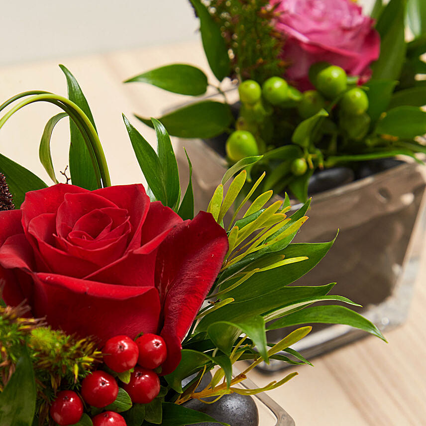 Set Of 2 Flower Vase Arrangements