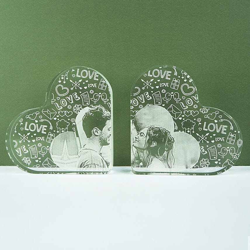Set of 2 Personalised Love Acrylic Frame