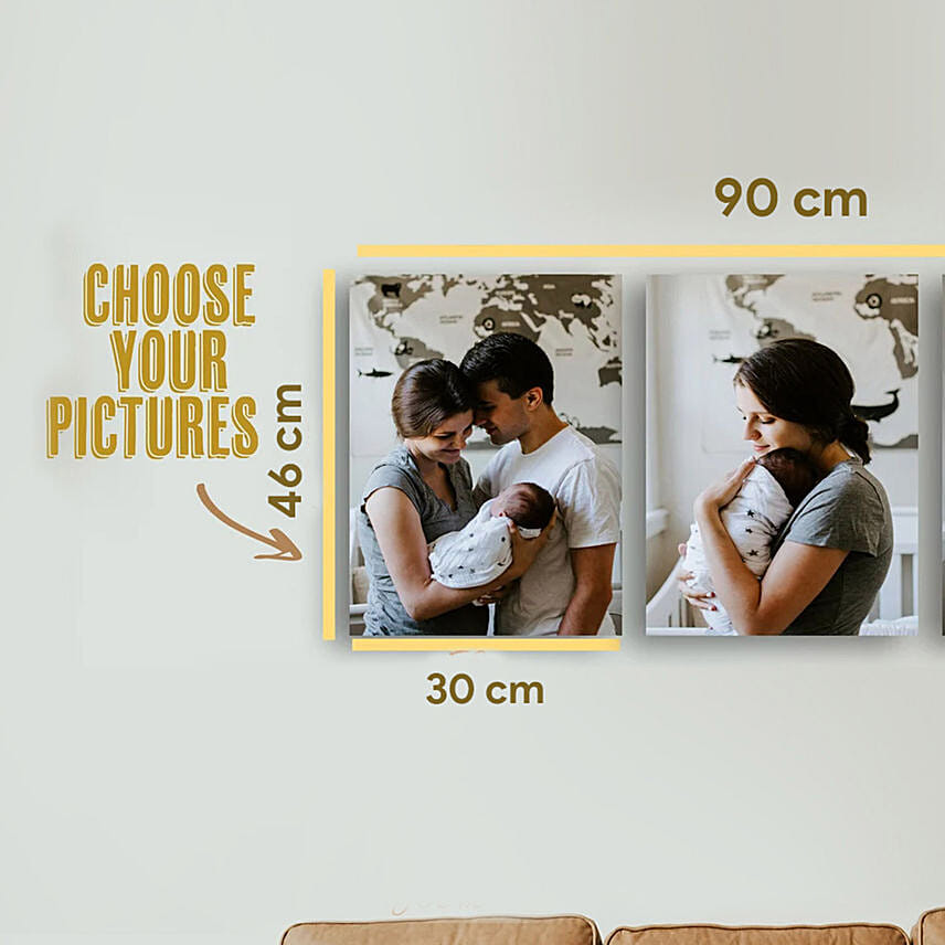Set of 3 Personalised Photo Frame