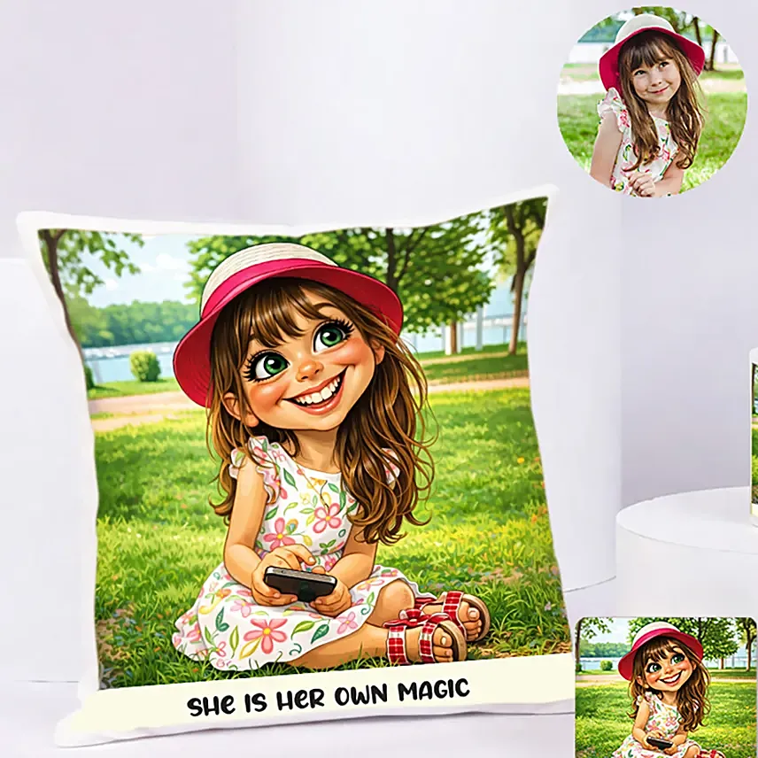 She Is Her Own Magic Cushion Mug Set