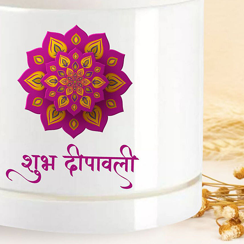 Shubh Diwali White Planter