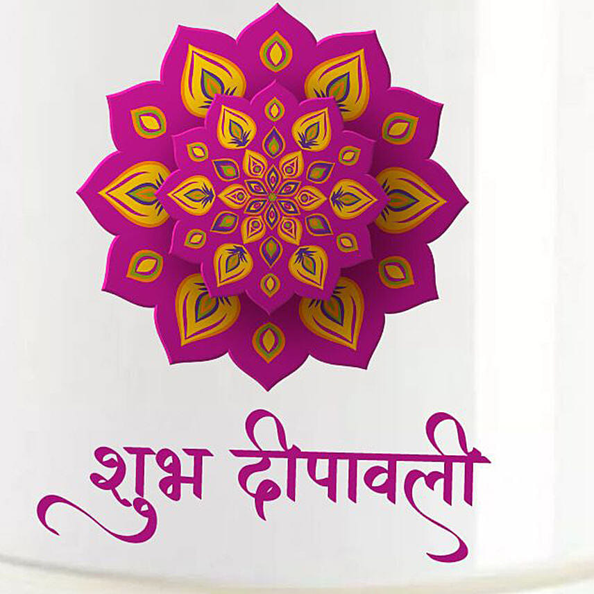 Shubh Diwali White Planter