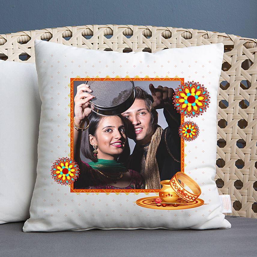 Sighting of Moon White Personalised Cushion
