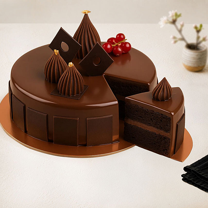 Chocolate Crimson Mirror Cake