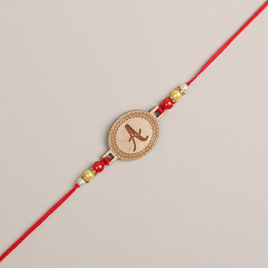 Sneh Personalised Small Oval Shaped Rakhi N Lindt