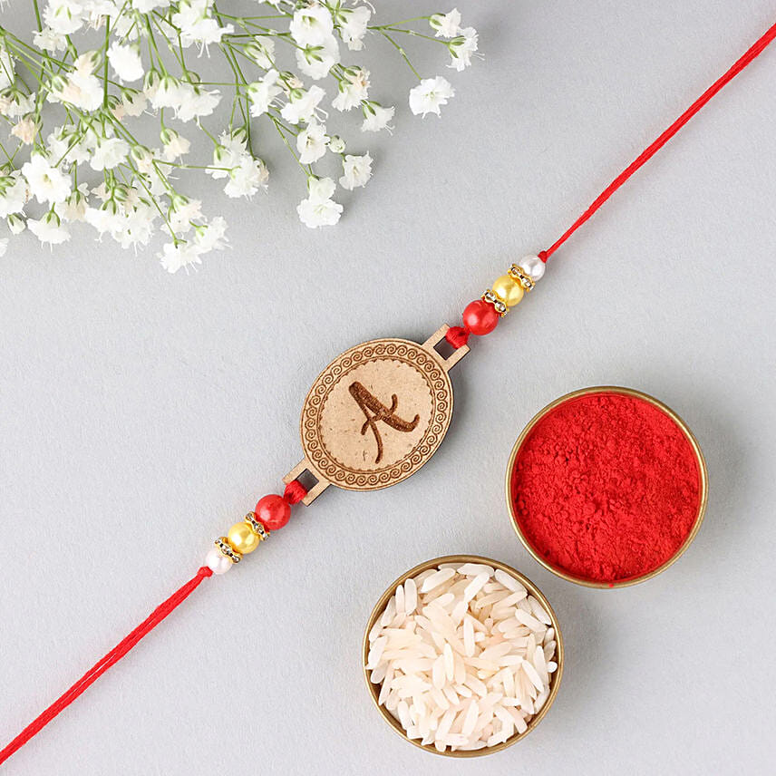 Sneh Personalised Small Oval Shaped Rakhi N Pistachio