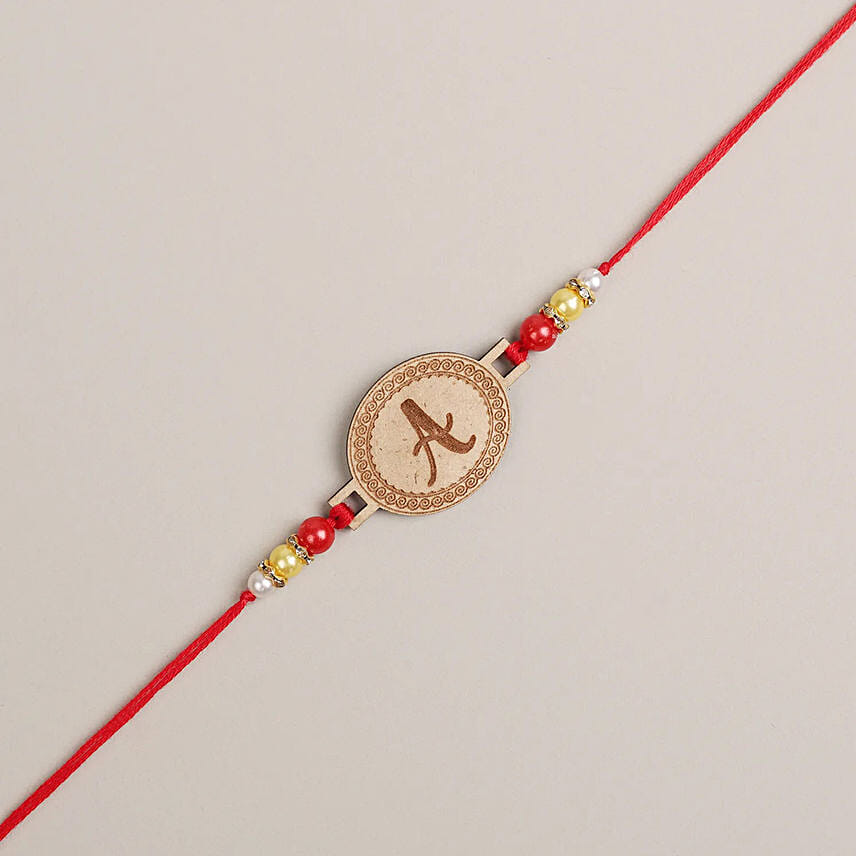 Sneh Personalised Small Oval Shaped Rakhi N Soan Papdi