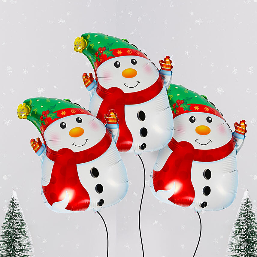 Snowman Foil Balloon Set of 3