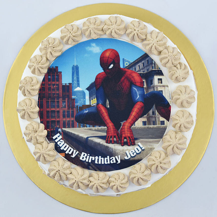 Spiderman Birthday Marble Cake 4 Portion