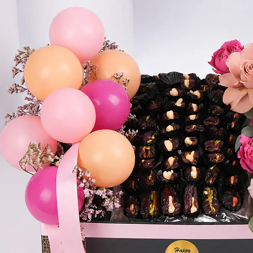 Stuffed Dates And Balloon Arrangement
