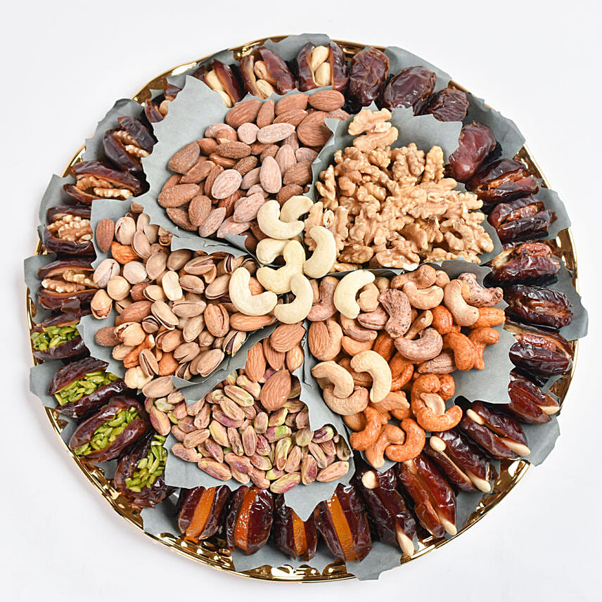 Stuffed Dates and Premium Nuts Platter