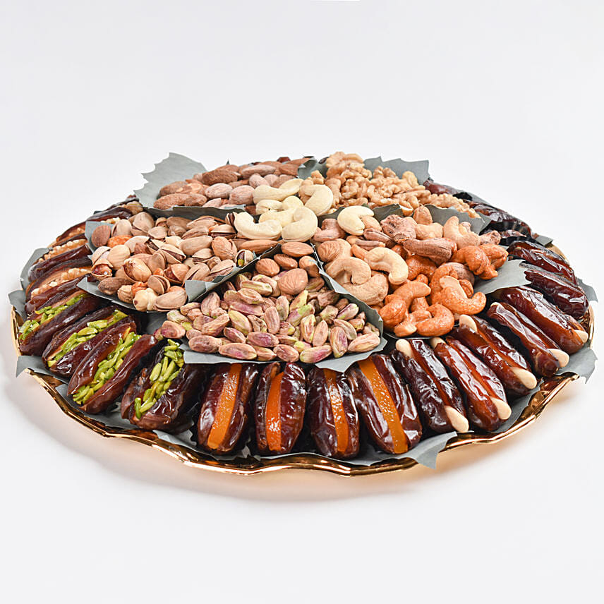 Stuffed Dates and Premium Nuts Platter