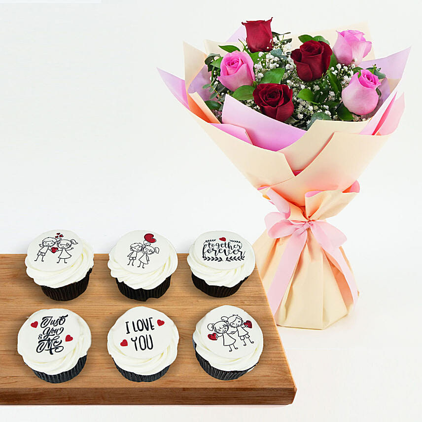 Sweetness of Love Cupcakes n Roses