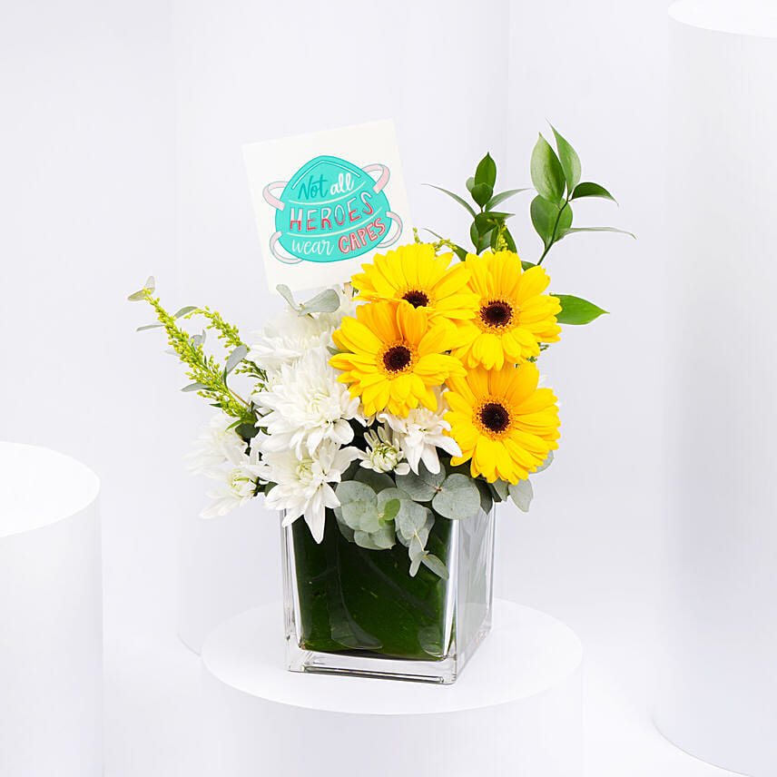 Thanks To Nurse Flowers Arrangement