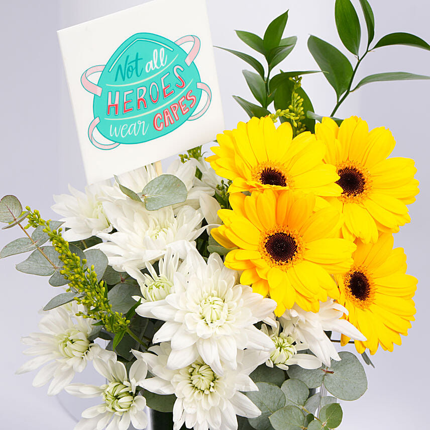 Thanks To Nurse Flowers Arrangement