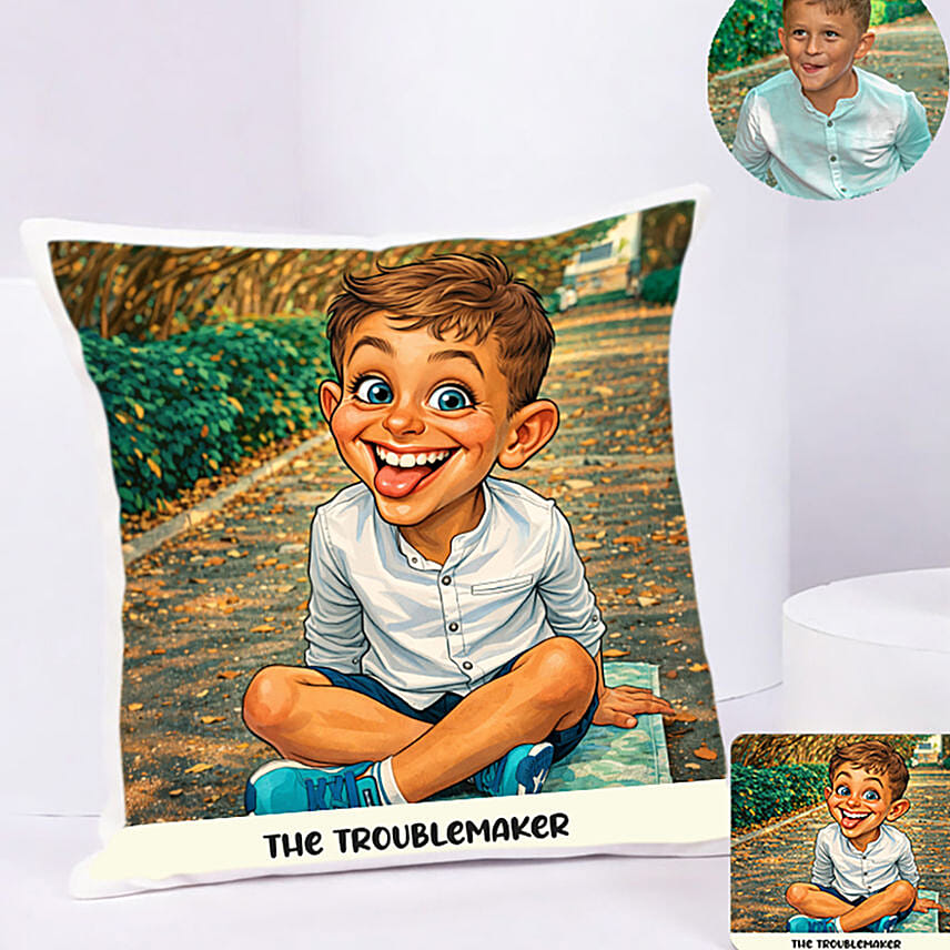 The Troublemaker Cushion Mug Set