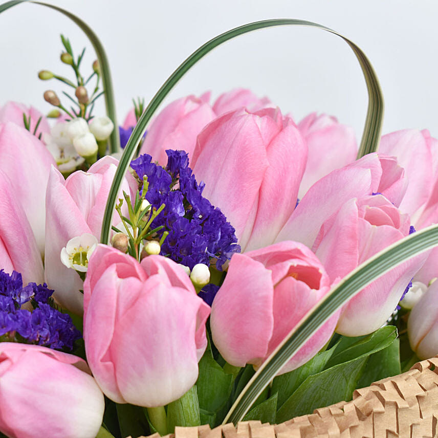 Thirty Pink Tulips Bouquet