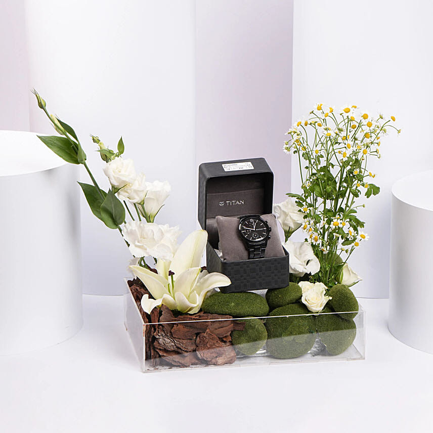 Titan Mens Metropolitan Charm Gift Tray for Him