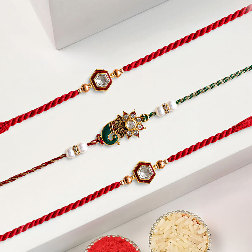 Traditional Ethnic Rakhi Set Of 3