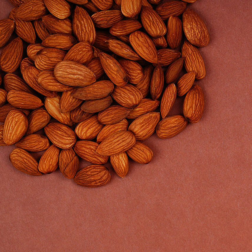 Traditional Golden Pearl Rakhi And Healthy Almonds