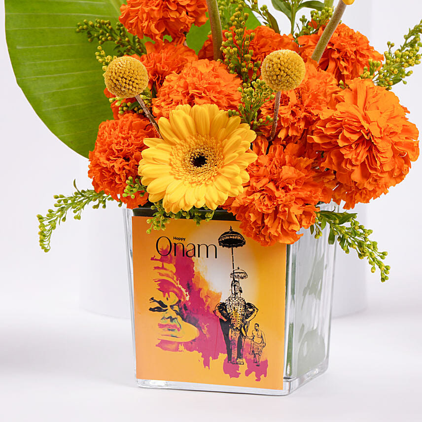 Traditional Onam Flower Arrangement