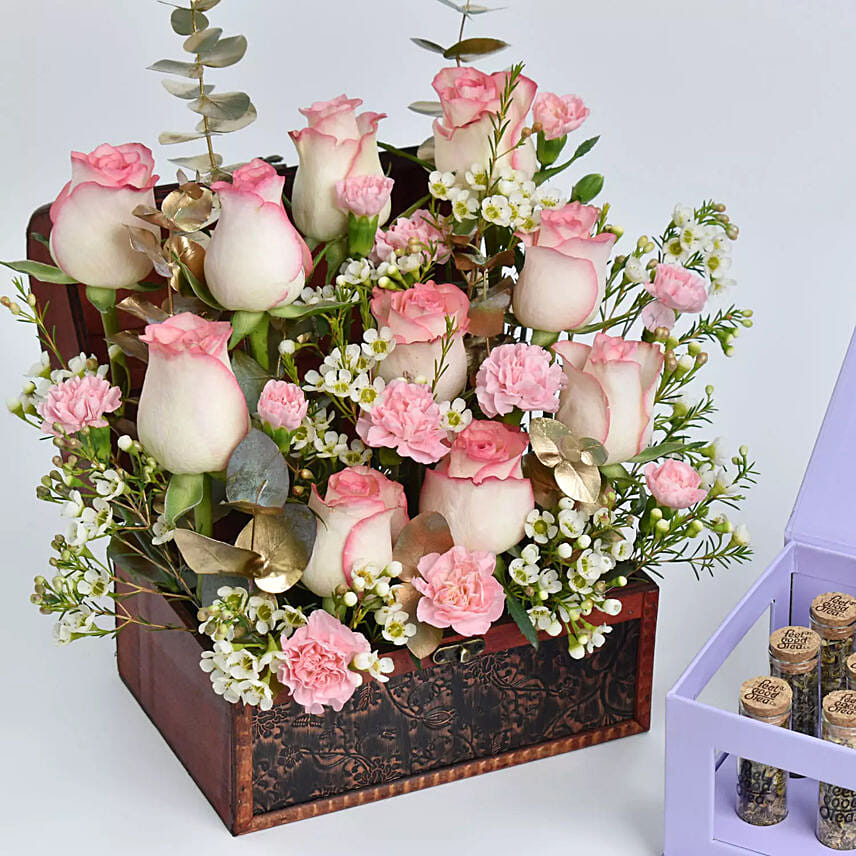Treasured Love Flowers with Premium Tea