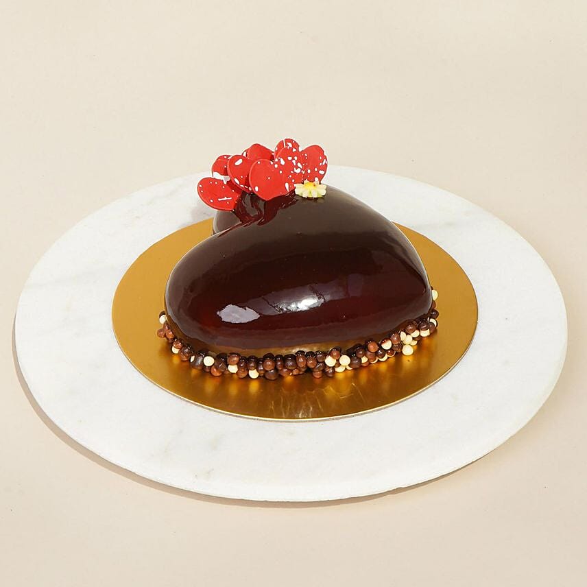 Triple Chocolate Heart Cake 500gm