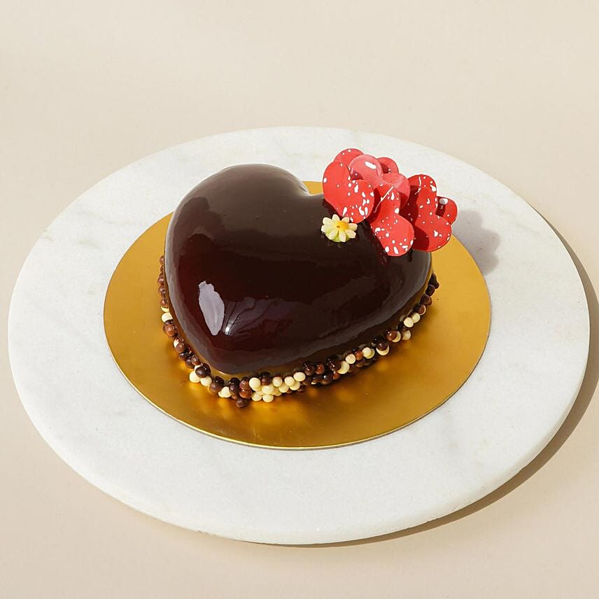 Triple Chocolate Heart Cake 500gm